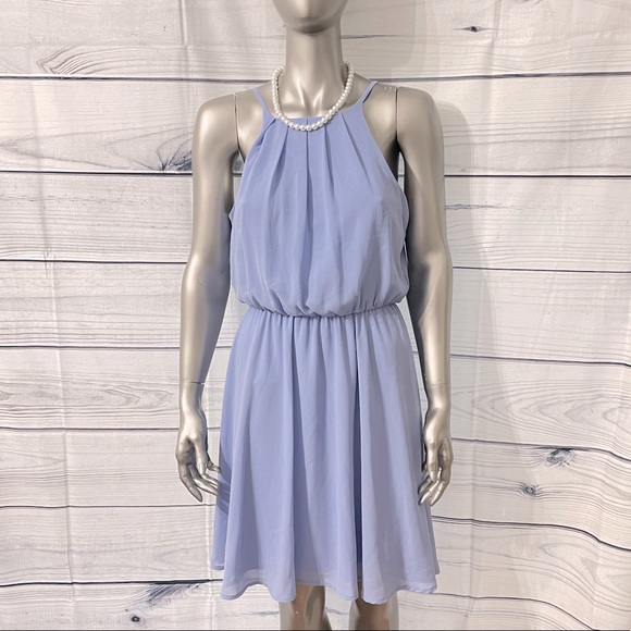 Blue Rain Dresses & Skirts - Blue Rain Women’s Dress | Light Blue | Size Medium | Halter Neck Dress